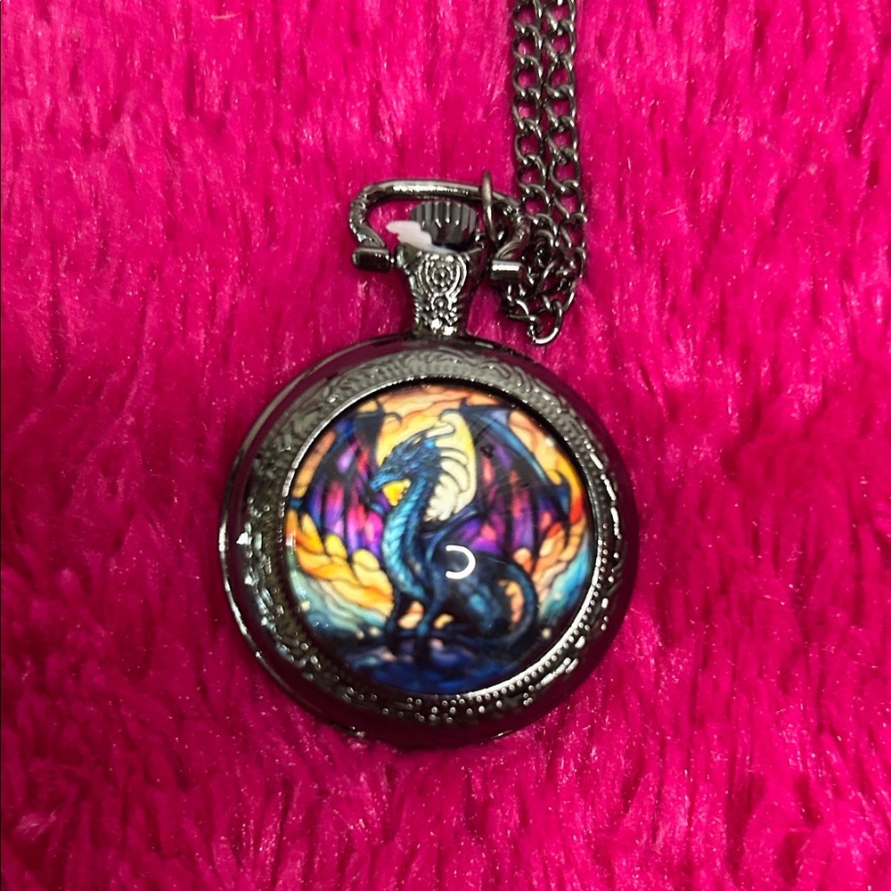Dragon Pocket Watch with Chain